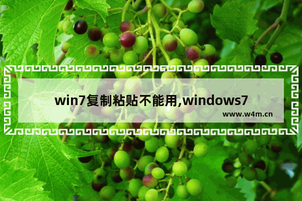 win7复制粘贴不能用,windows7不能粘贴