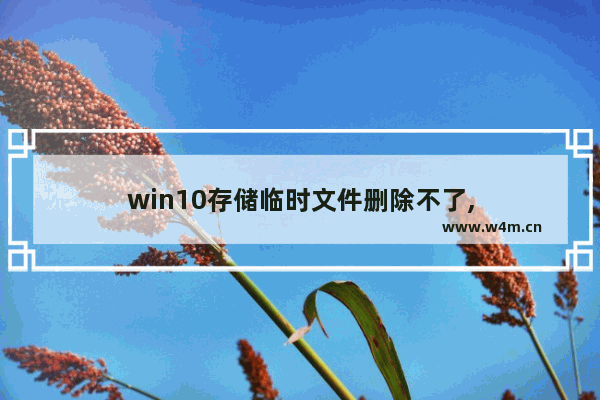 win10存储临时文件删除不了,