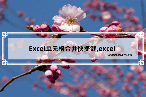 Excel单元格合并快捷键,excel 单元格合并快捷键