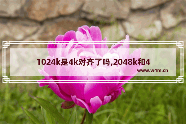 1024k是4k对齐了吗,2048k和4096k对齐