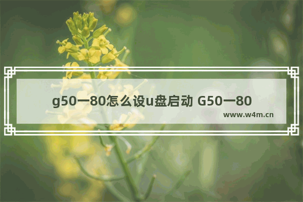 g50一80怎么设u盘启动 G50一80如何使用U盘启动