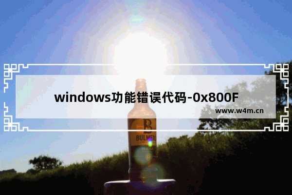 windows功能错误代码-0x800F081F,windows激活错误0x80072f8f