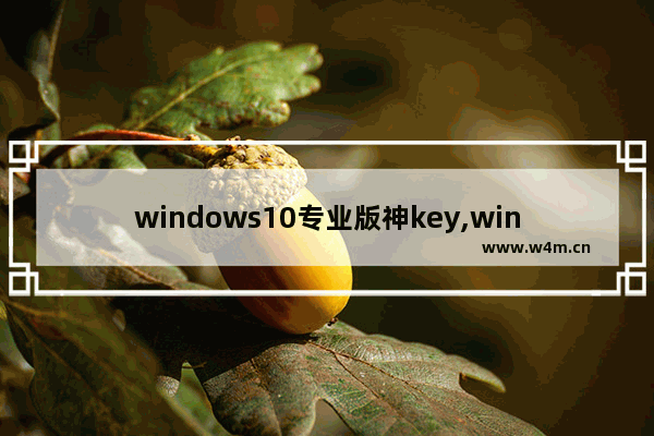 windows10专业版神key,window10神key