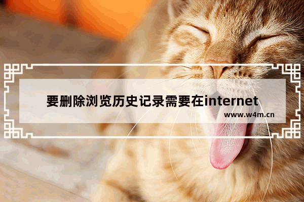 要删除浏览历史记录需要在internet选项中,清除internet的浏览记录