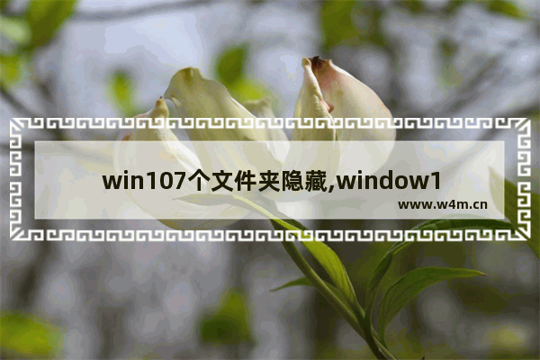 win107个文件夹隐藏,window10取消文件夹隐藏