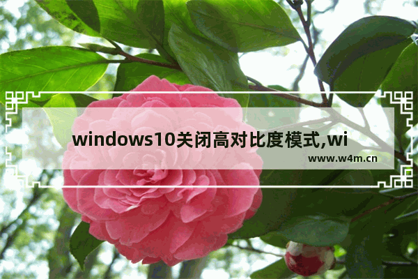 windows10关闭高对比度模式,windows10分辨率自适应