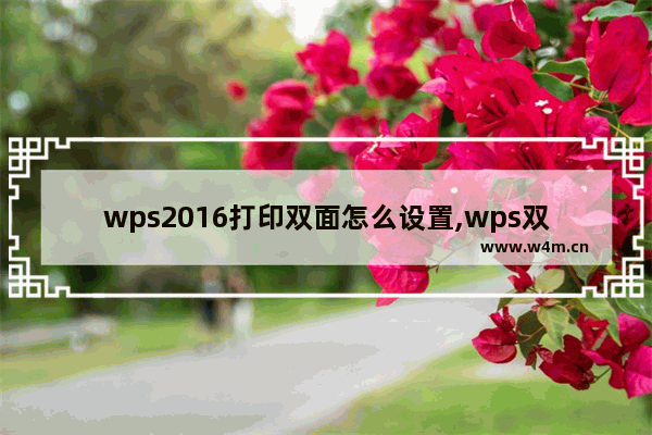 wps2016打印双面怎么设置,wps双面打印设置只有单面打印