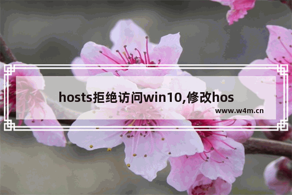 hosts拒绝访问win10,修改host访问指定网址