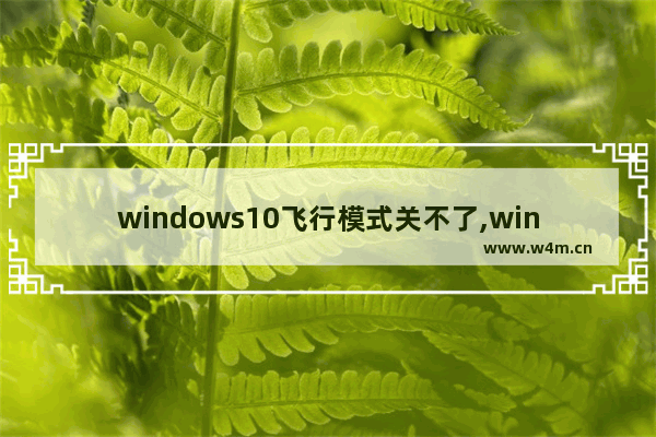 windows10飞行模式关不了,win10的飞行模式关不了怎么办