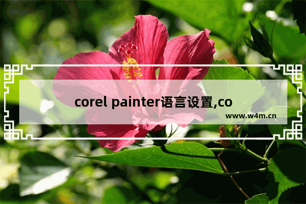 corel painter语言设置,corel painter橡皮擦快捷键