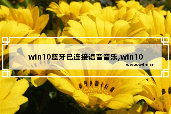 win10蓝牙已连接语音音乐,win10系统蓝牙音响连接电脑放音乐不清晰