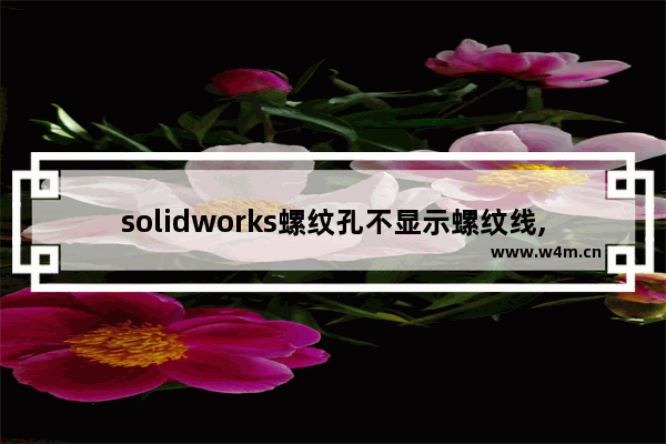 solidworks螺纹孔不显示螺纹线,solidworks螺纹孔装饰螺纹线怎么显示