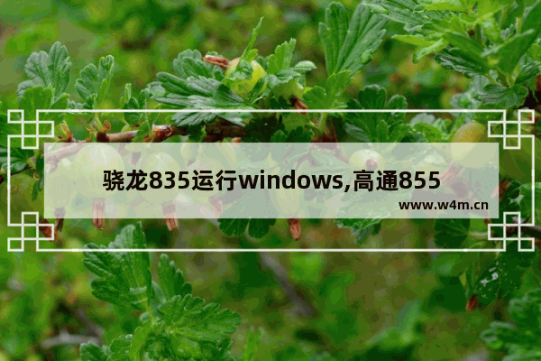 骁龙835运行windows,高通855 win10