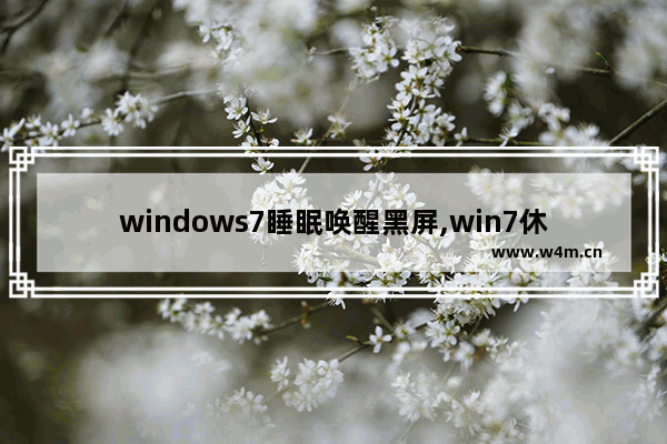 windows7睡眠唤醒黑屏,win7休眠后唤醒黑屏