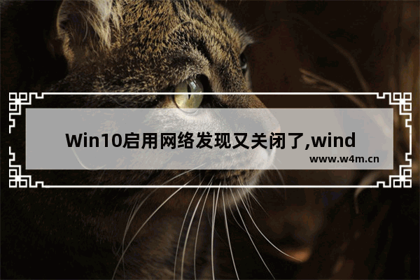 Win10启用网络发现又关闭了,windows10怎么启用网络发现