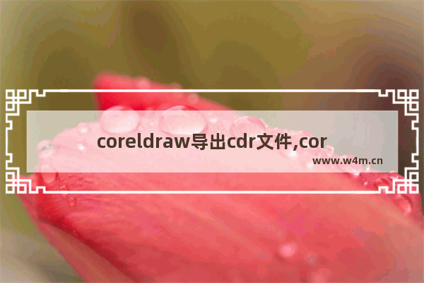 coreldraw导出cdr文件,coreldraw cdr格式