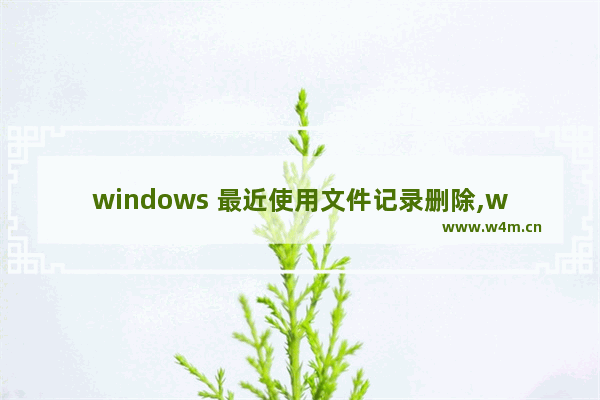 windows 最近使用文件记录删除,win10删除最近使用的文档记录