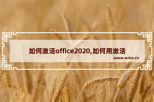 如何激活office2020,如何用激活工具激活office2019