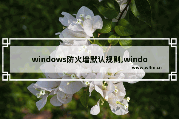 windows防火墙默认规则,window10怎么更改防火墙和安全设置