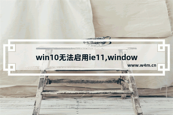 win10无法启用ie11,windows功能没有ie11