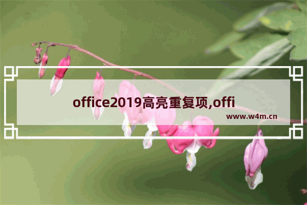 office2019高亮重复项,office excel高亮显示重复项