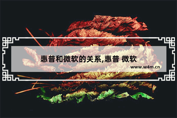 惠普和微软的关系,惠普 微软