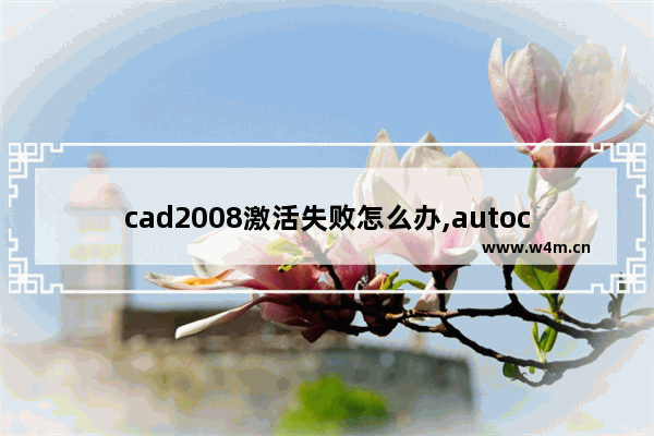 cad2008激活失败怎么办,autocad2014激活失败的原因