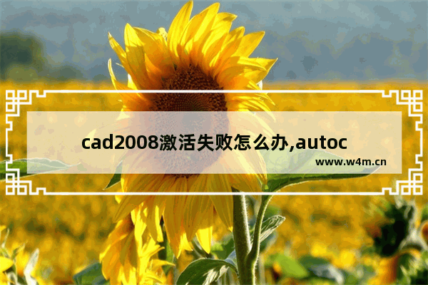 cad2008激活失败怎么办,autocad2014激活失败的原因