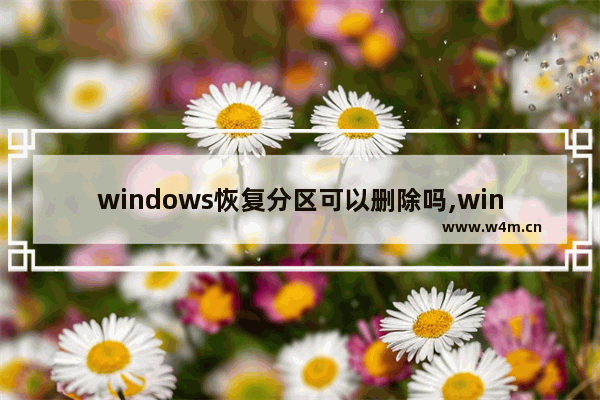 windows恢复分区可以删除吗,window10怎么删除恢复分区