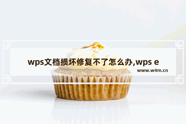 wps文档损坏修复不了怎么办,wps excel文件损坏修复绝招