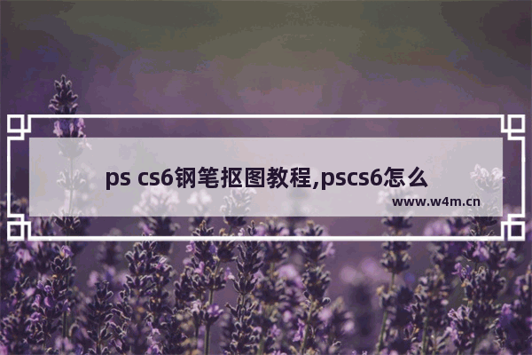 ps cs6钢笔抠图教程,pscs6怎么用钢笔抠图