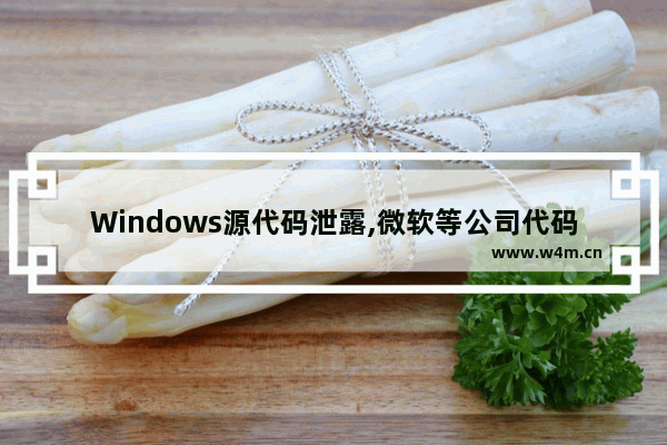 Windows源代码泄露,微软等公司代码泄露