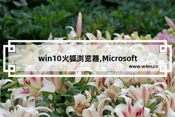 win10火狐浏览器,Microsoft Edge Firefox Chrome