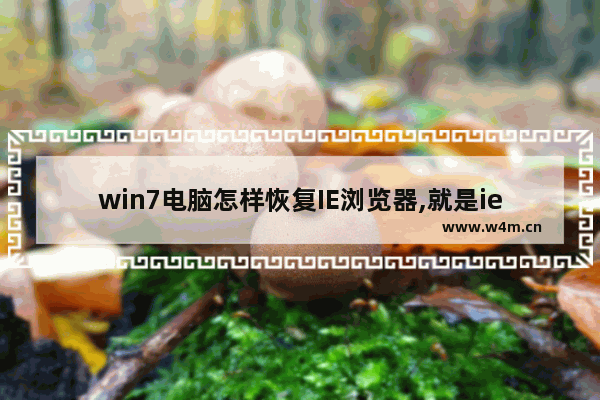 win7电脑怎样恢复IE浏览器,就是ie浏览器遭360篡改了怎么恢复