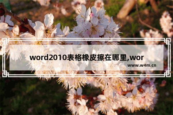 word2010表格橡皮擦在哪里,word2007表格橡皮擦_1