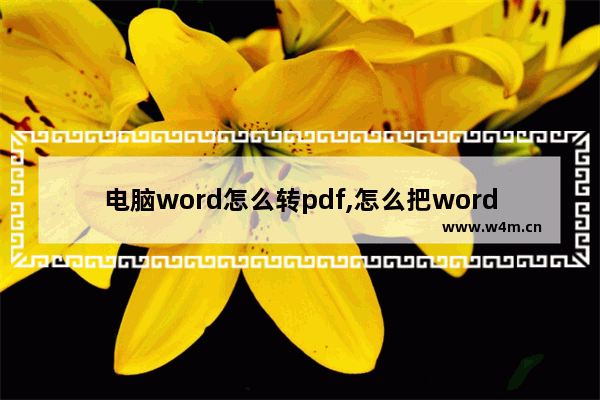 电脑word怎么转pdf,怎么把word转换成pdf