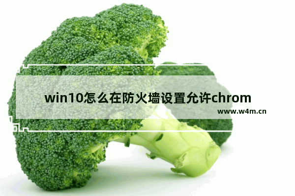 win10怎么在防火墙设置允许chrome,