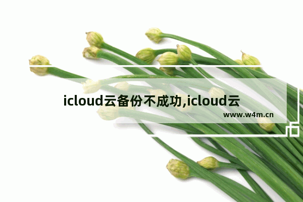 icloud云备份不成功,icloud云备份失败 启用icloud云备份时发生问题