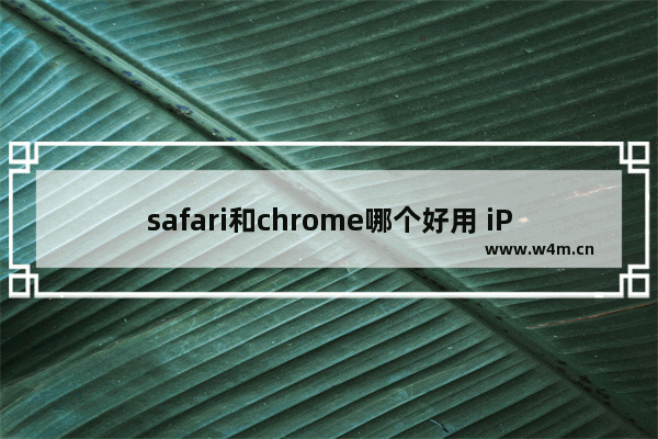 safari和chrome哪个好用 iPhone,推荐chrome或safari浏览器