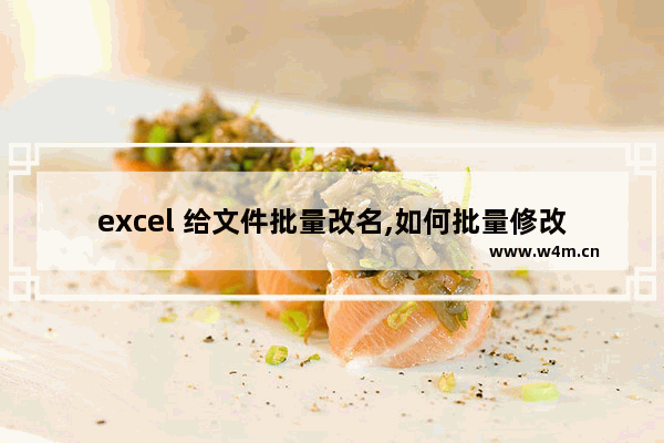 excel 给文件批量改名,如何批量修改excel文件名名称