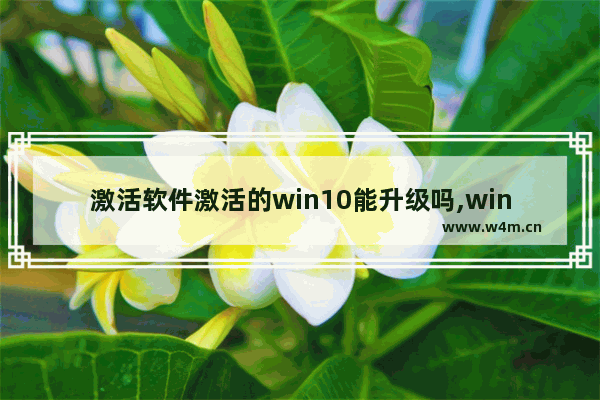 激活软件激活的win10能升级吗,win10专业版激活步骤