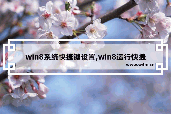 win8系统快捷键设置,win8运行快捷键