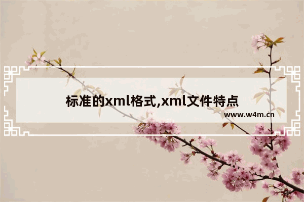 标准的xml格式,xml文件特点