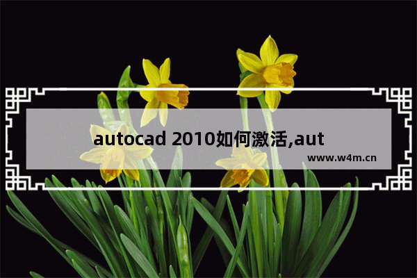 autocad 2010如何激活,autocad2010激活教程