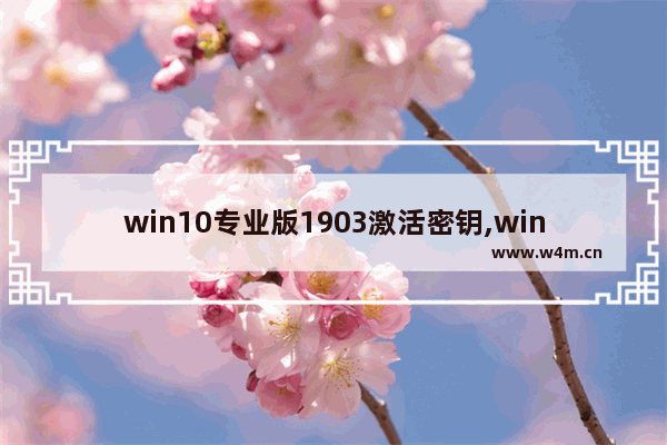 win10专业版1903激活密钥,win10-1903