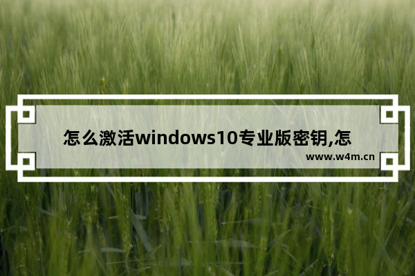 怎么激活windows10专业版密钥,怎样激活win10专业版激活密钥