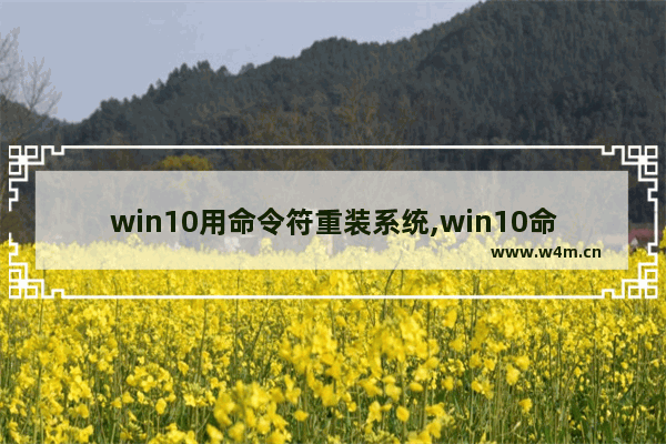 win10用命令符重装系统,win10命令行安装软件