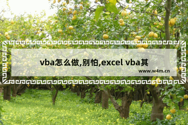 vba怎么做,别怕,excel vba其实很简单