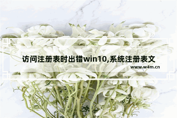 访问注册表时出错win10,系统注册表文件丢失或损坏无法开机怎么办win10