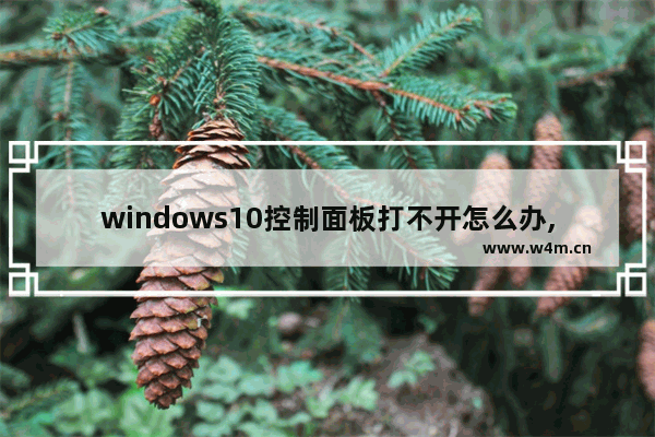 windows10控制面板打不开怎么办,window10控制面板打不开